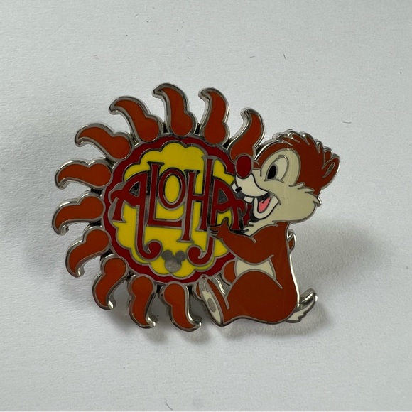 Chip and Dale Aloha Disney Pin Trading Hidden Mickey Series Disney World Signs - Picture 4 of 11